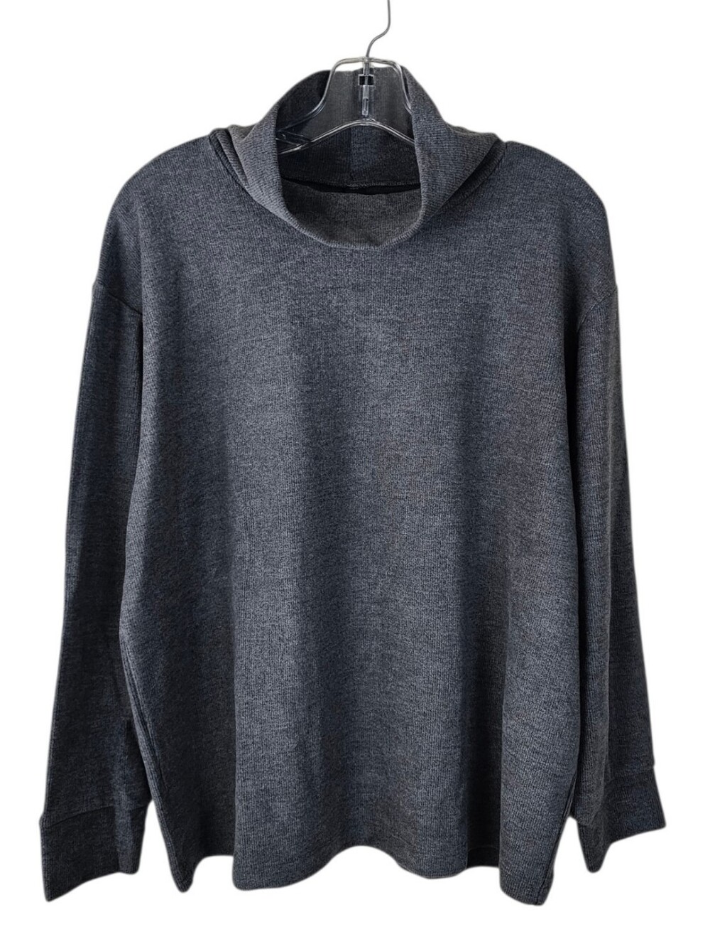 Uniqlo Soft Knitted Fleece Ribbed High Neck T-shirt
